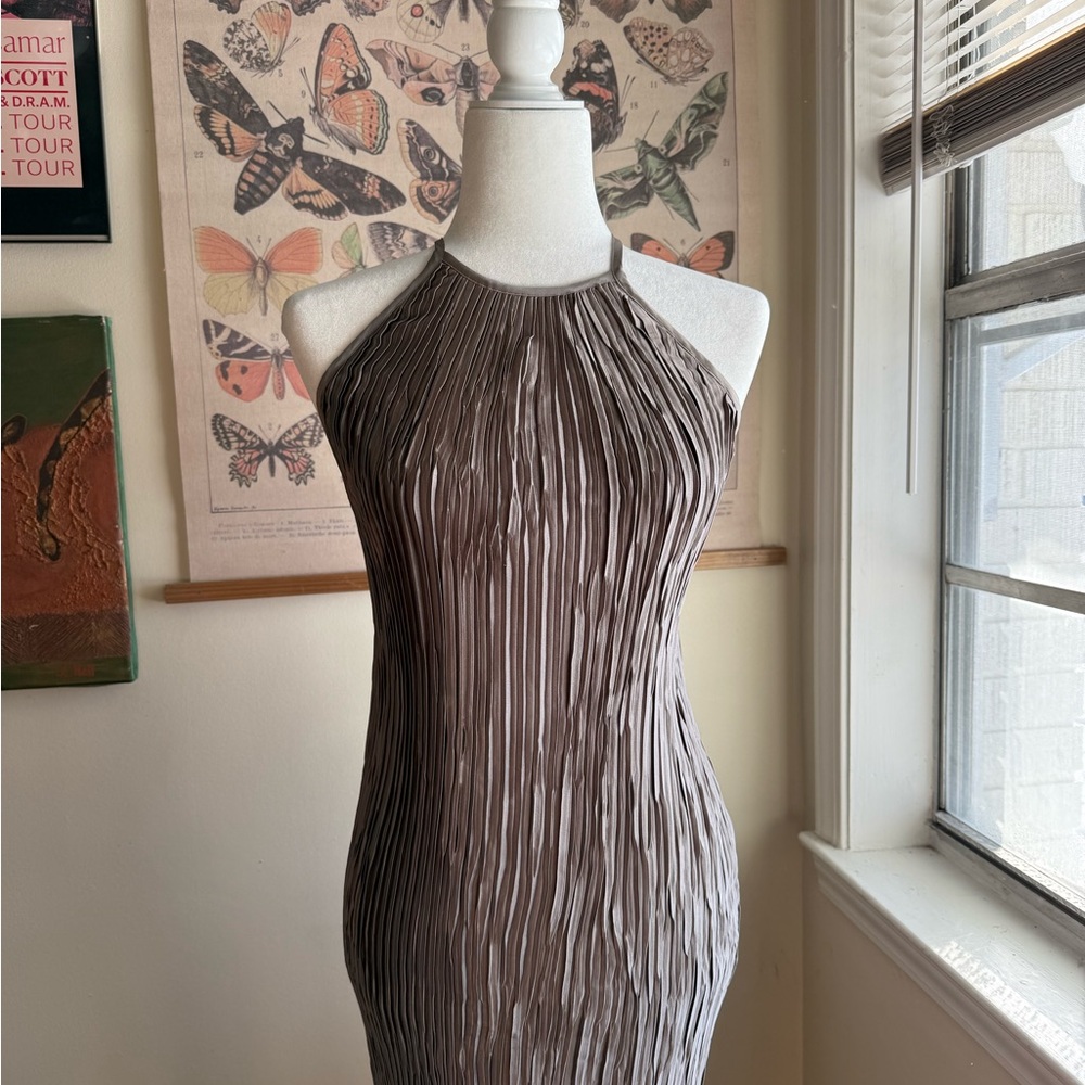 Halter Pleated Dress